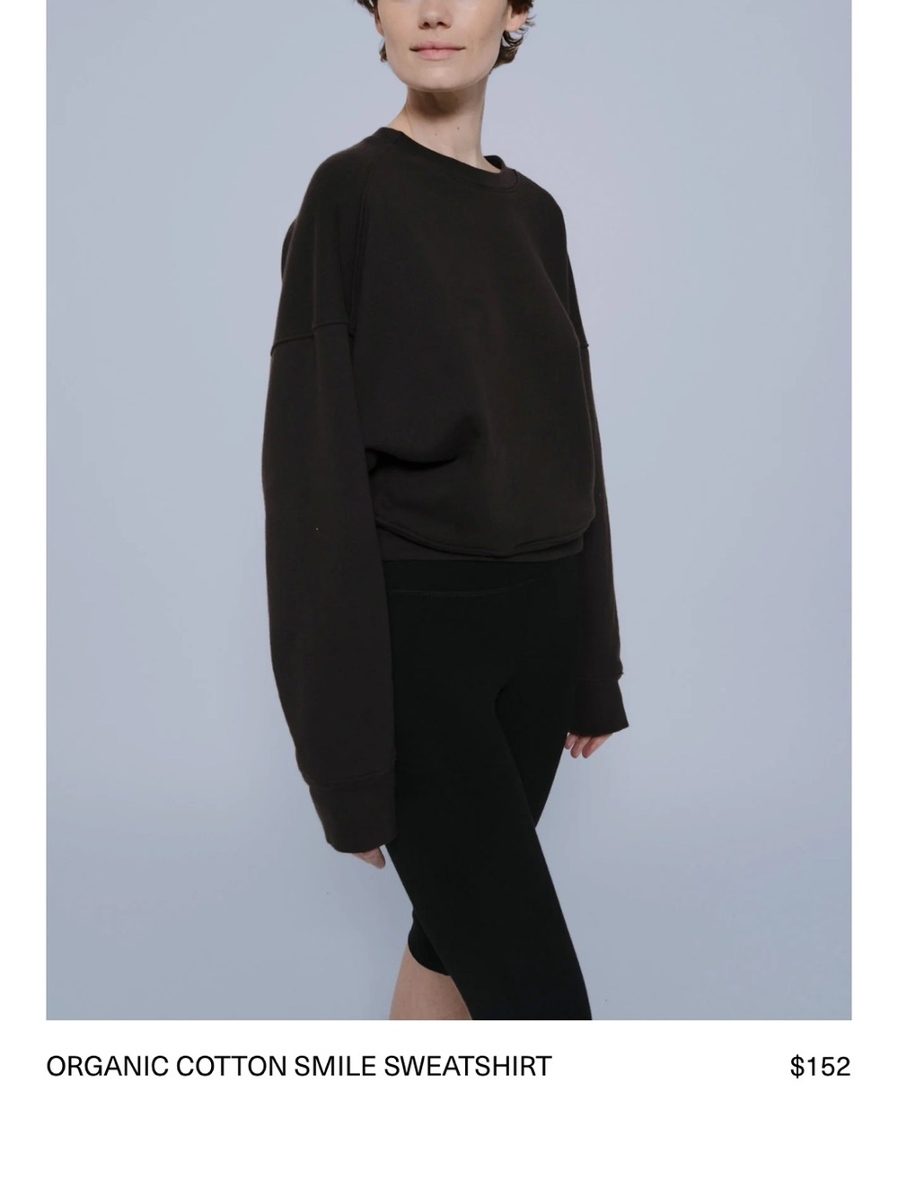 Organic Cotton Smile Sweatshirt - Brown
